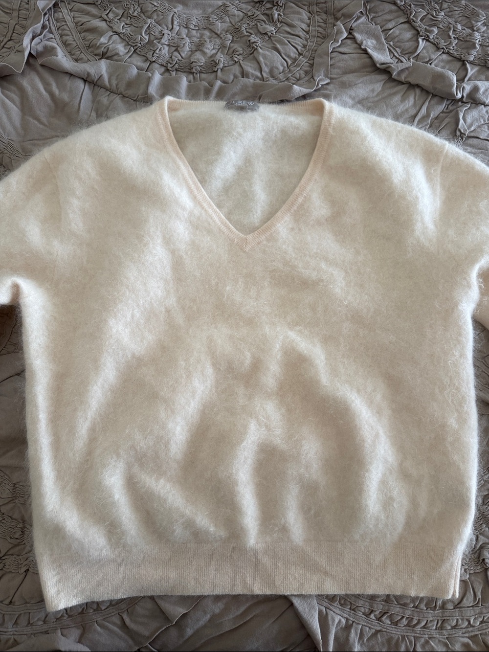 Madewell V-Neck pink/cream brushed cashmere Women's Sweater
